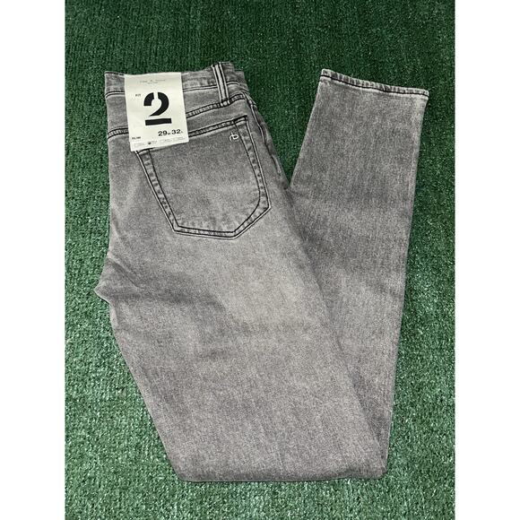Rag & Bone Fit 2 Slim Greyson Grey Button Fly Jeans Mens Size 29x32 NWT - Picture 1 of 9